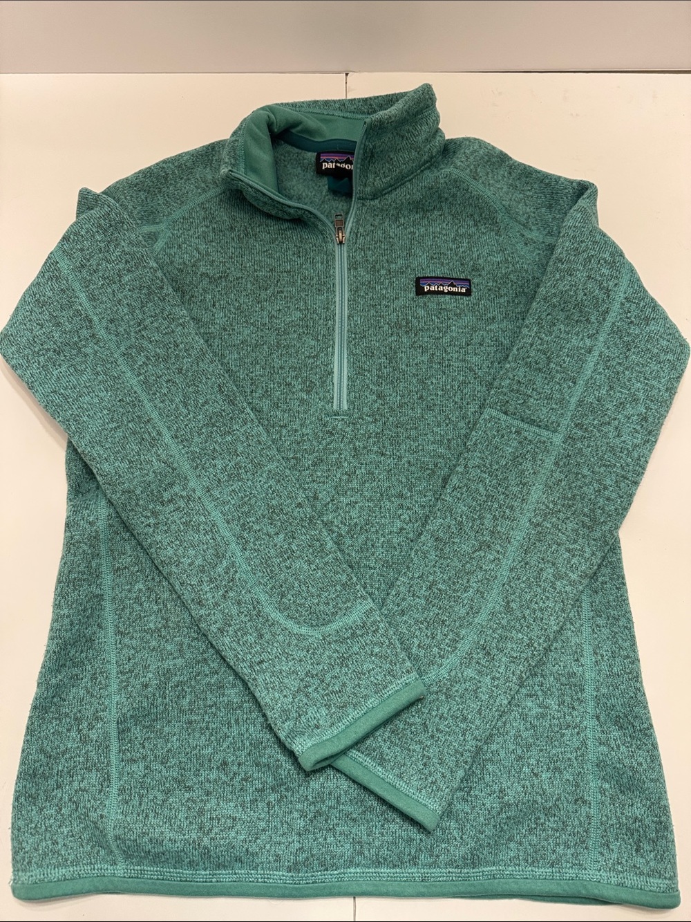Patagonia Teal Green Heather Quarter-Zip Pullover